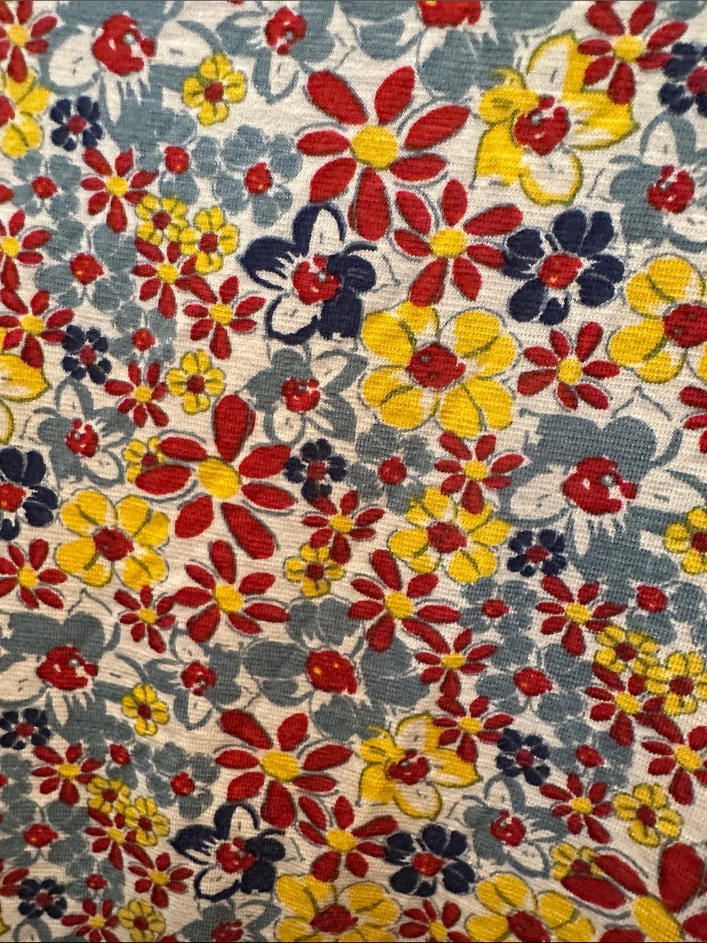 Toad&Co Multicolor Floral Tee Dress - Yellow, Red, Blue Organic Cotton Blend Sm - Picture 2 of 4